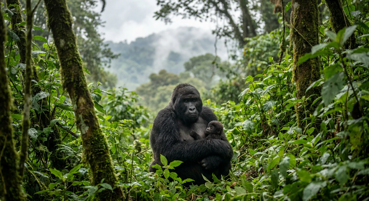 Lulingu Welcomes Baby Gorilla in Virunga